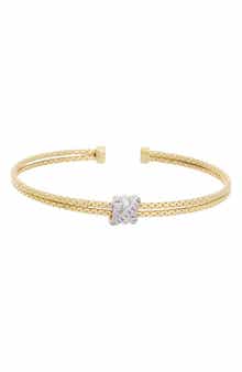 Diamond Woven Cuff Bangle