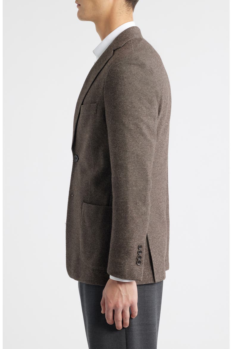 Icon Relaxed Fit Knit Wool & Cotton Blend Sport Coat, Alternate, color, BROWN