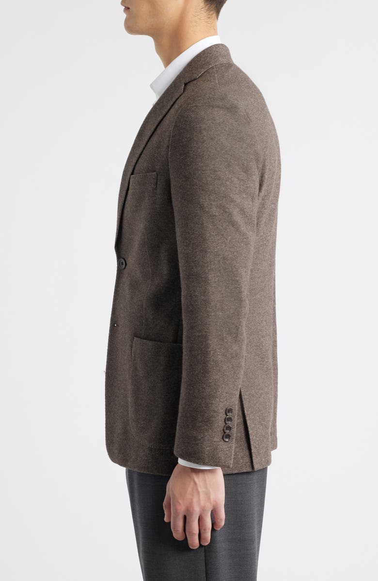 Vince Icon Relaxed Fit Knit Wool & Cotton Blend Sport Coat, Alternate, color, Brown