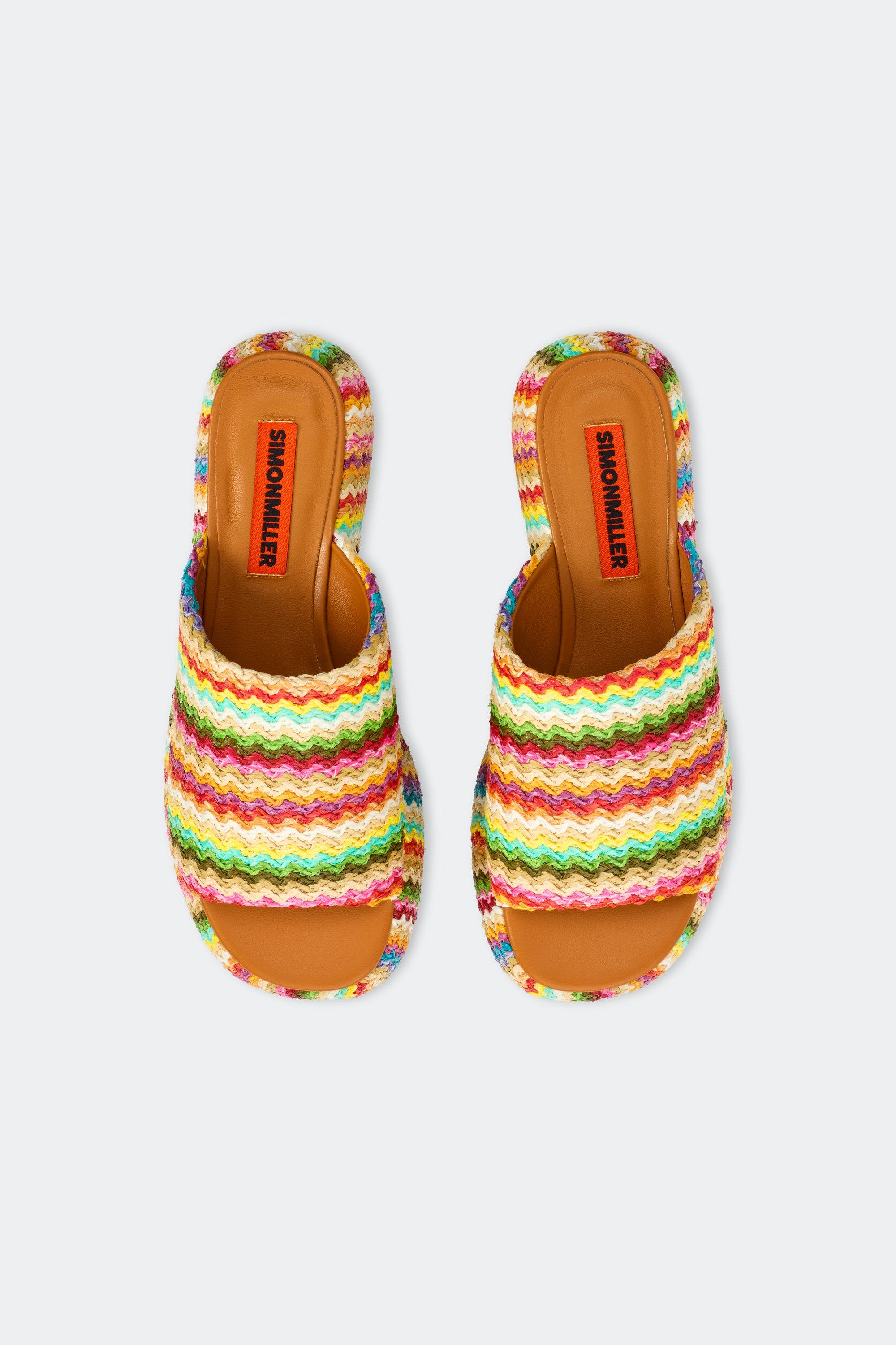 Raffia Cloudy Platform, Alternate, color, Tropical Twist