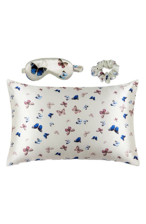 Satin Pillowcase, Scrunchi & Mask Set