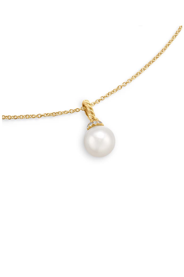 Solari Pendant Necklace with Pearls and Diamonds in 18K Gold, Alternate, color, PEARL