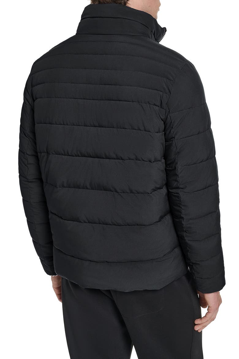 Quilted Midweight Puffer Jacket, Alternate, color, BLACK