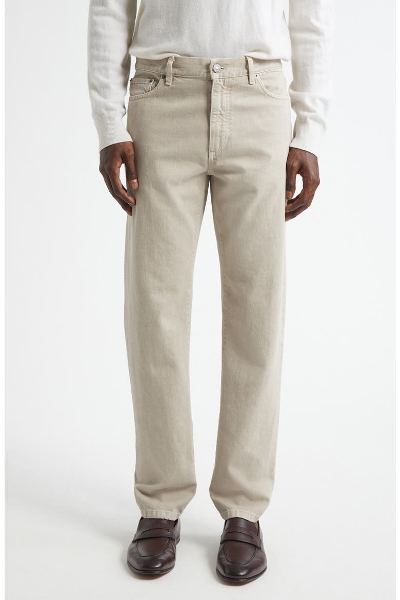 City Fit Nonstretch Denim Jeans, Main, color, MED BEIGE SOLID