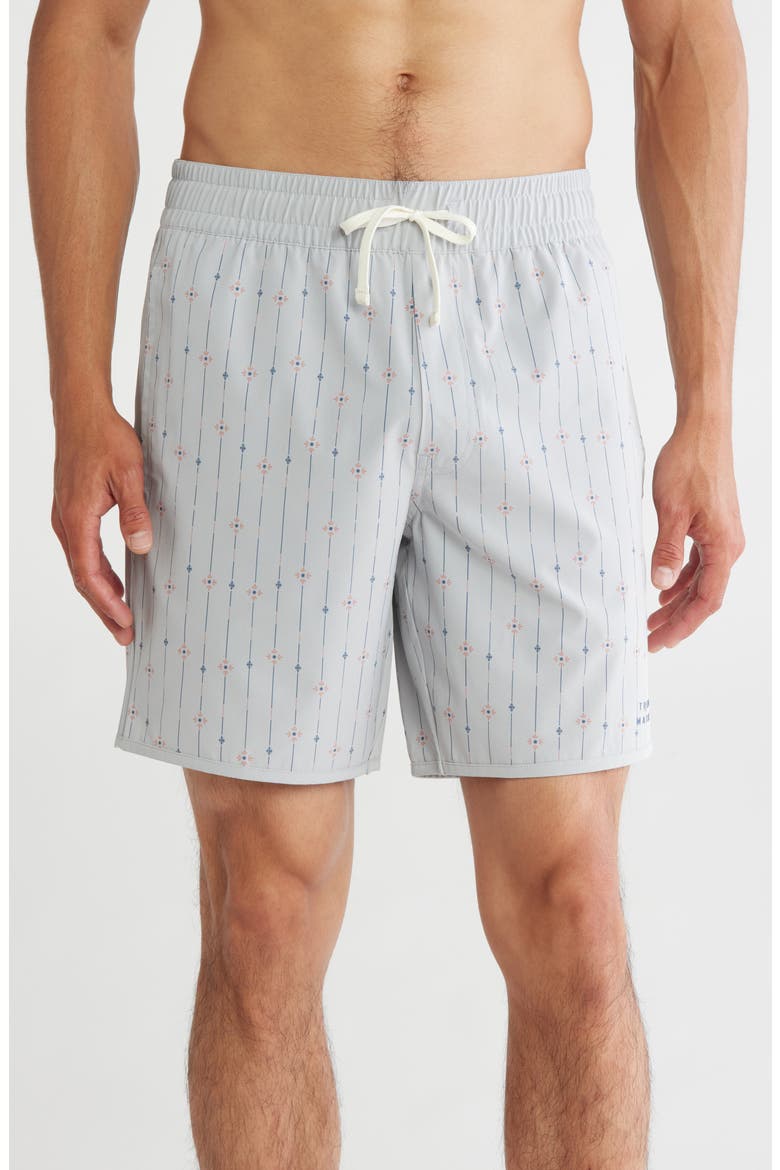 Deco Board Shorts, Main, color, HEATHER LIGHT GREY