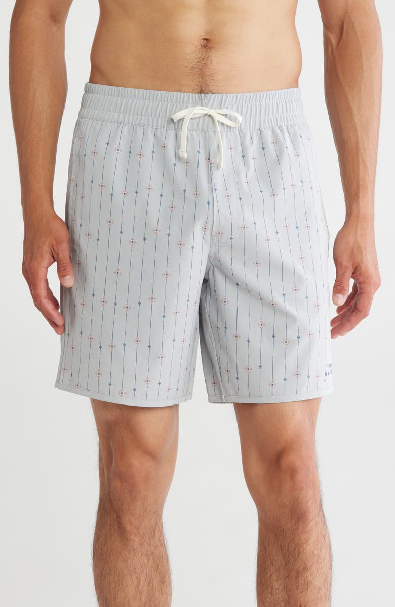 TravisMathew Deco Board Shorts, Main, color, Heather Light Grey