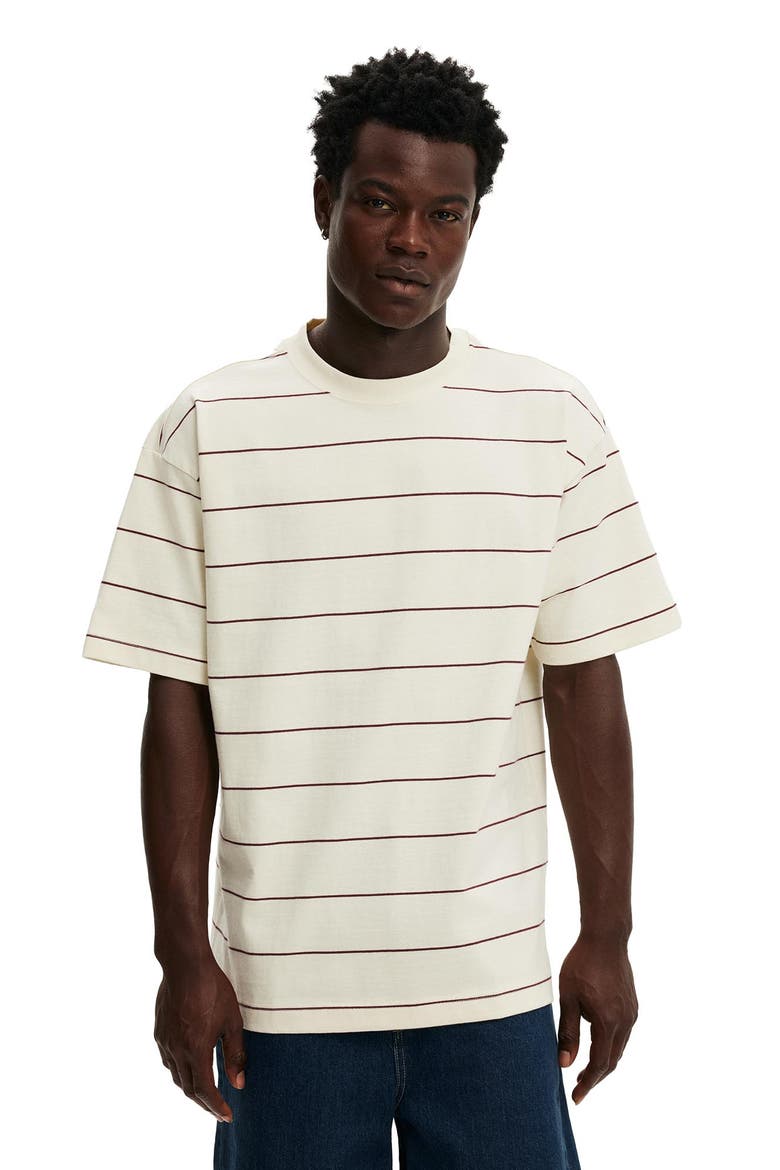 Men's Box Fit T-Shirt, Main, color, Creampuff  True Burgundy