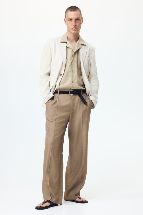 H&M Loose-fit Tailored Pants in Beige at Nordstrom, Size 40
