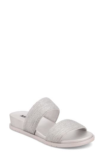 Mia Yelena Wedge Slide Sandal In Silver