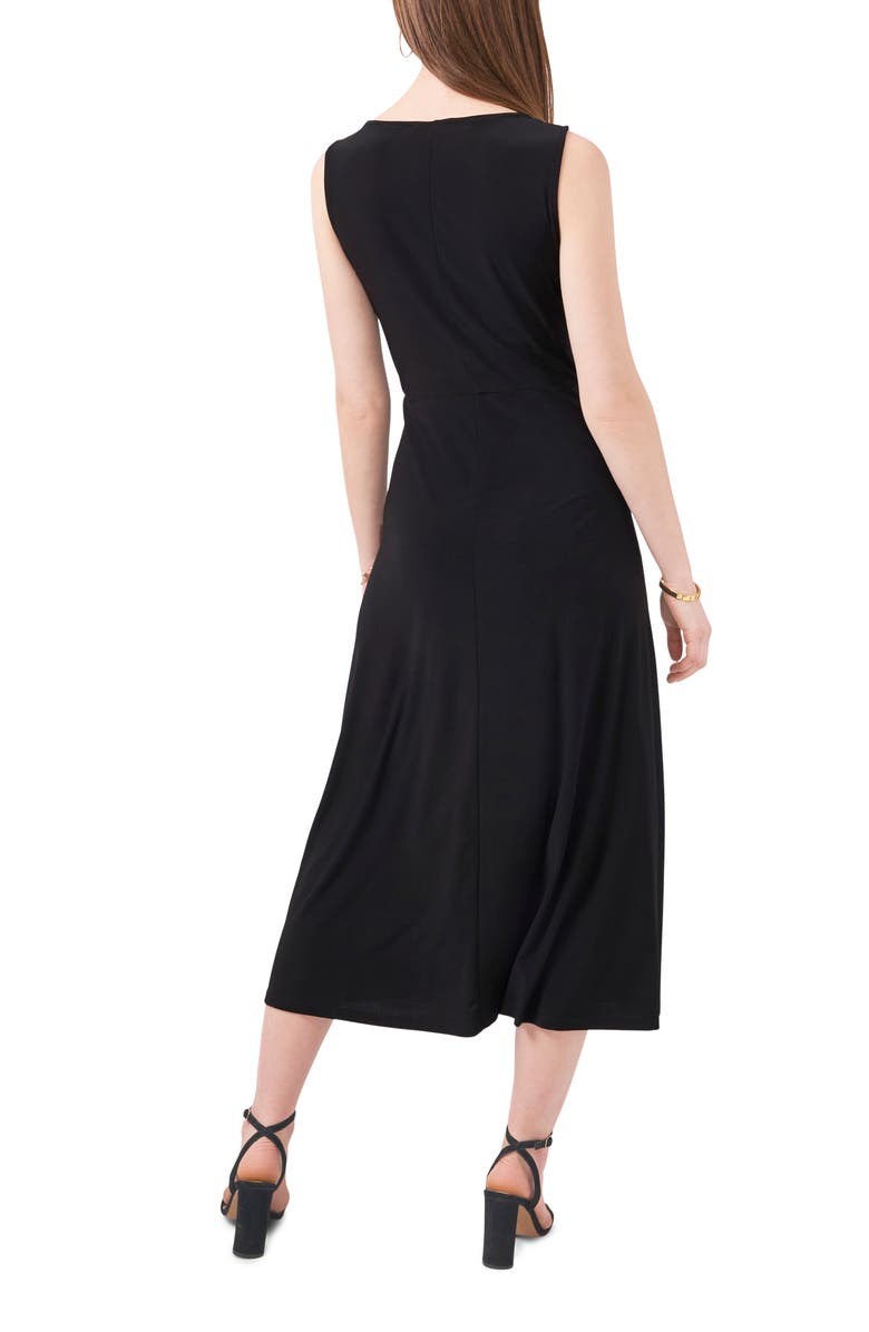Chaus Tie Front Sleeveless Jersey Midi Dress, Alternate, color, 