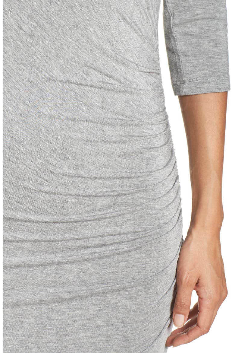 Knit Sheath Dress, Alternate, color, HEATHER GREY