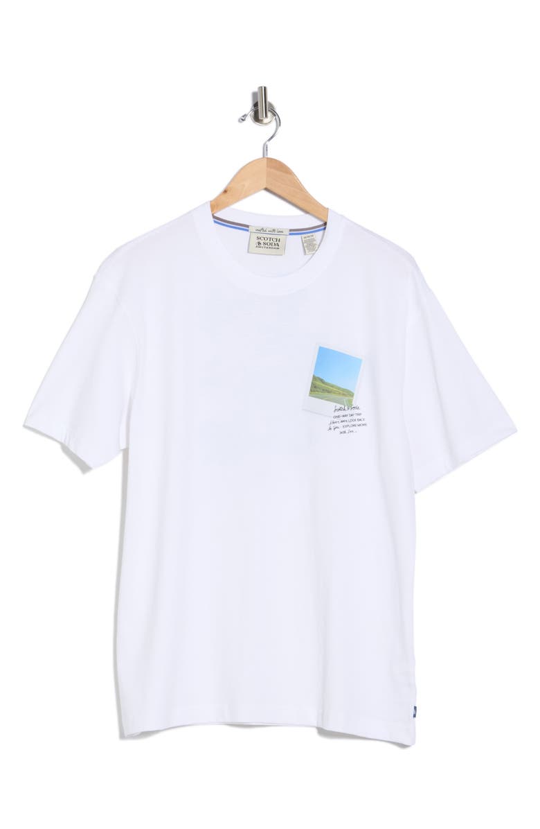 Scotch & Soda Cotton Graphic T-Shirt, Main, color, Bright White