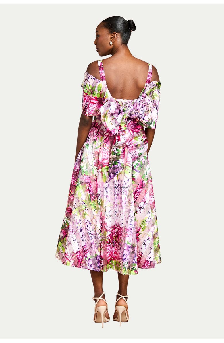 Coast Organza Bardot Midi Dress, Alternate, color, Pink