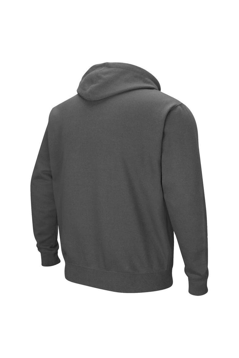 Men's Colosseum Charcoal Nebraska Huskers Arch & Logo 3.0 Pullover Hoodie, Alternate, color, Charcoal