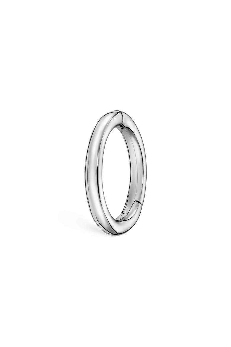 Plain Clicker Hoop, Main, color, WHITE GOLD
