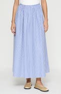 Lafayette 148 New York Stripe Cotton Poplin Skirt