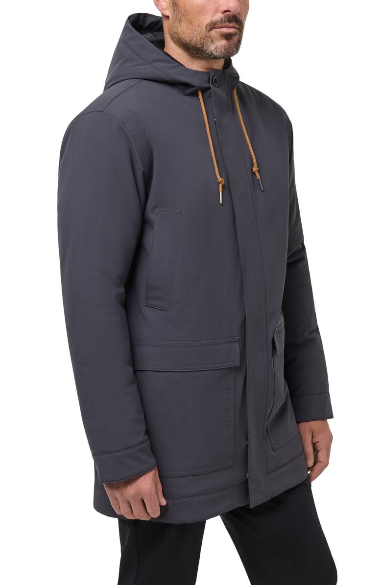 TravisMathew Mountain Pass Waterproof Hooded Long Jacket, Alternate, color,
