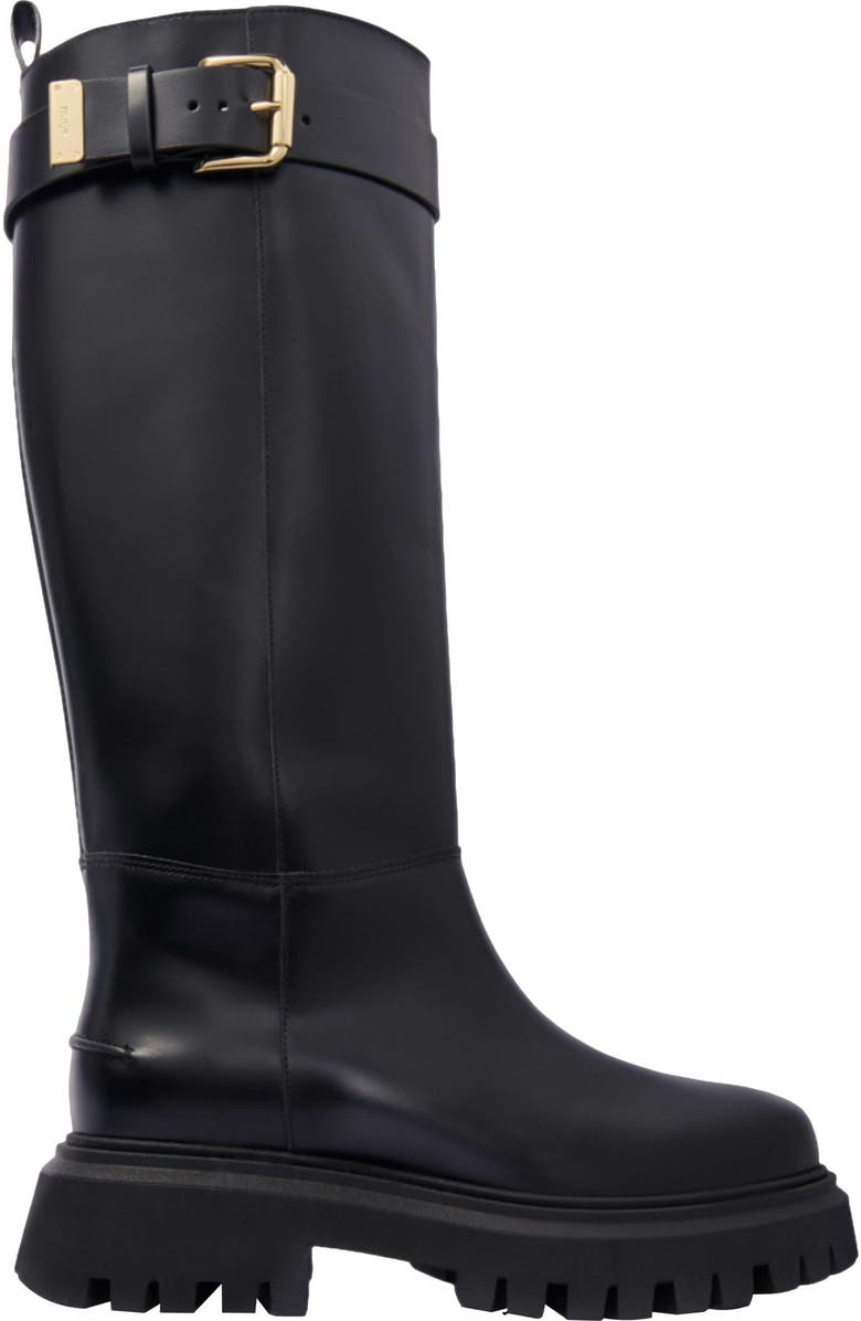 maje Buckled leather boots, Main, color,