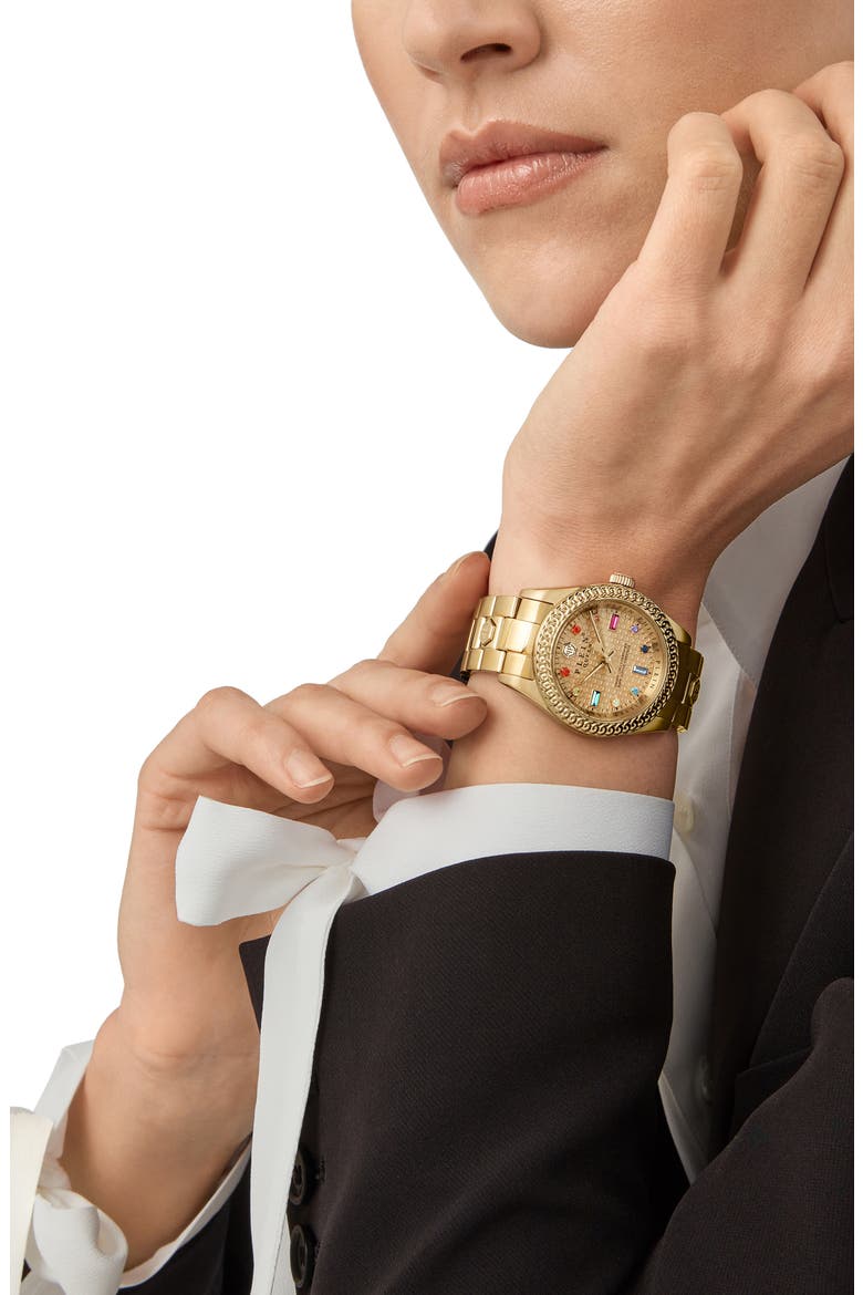 Queen Bracelet Watch, 36mm, Alternate, color, YELLOW GOLD