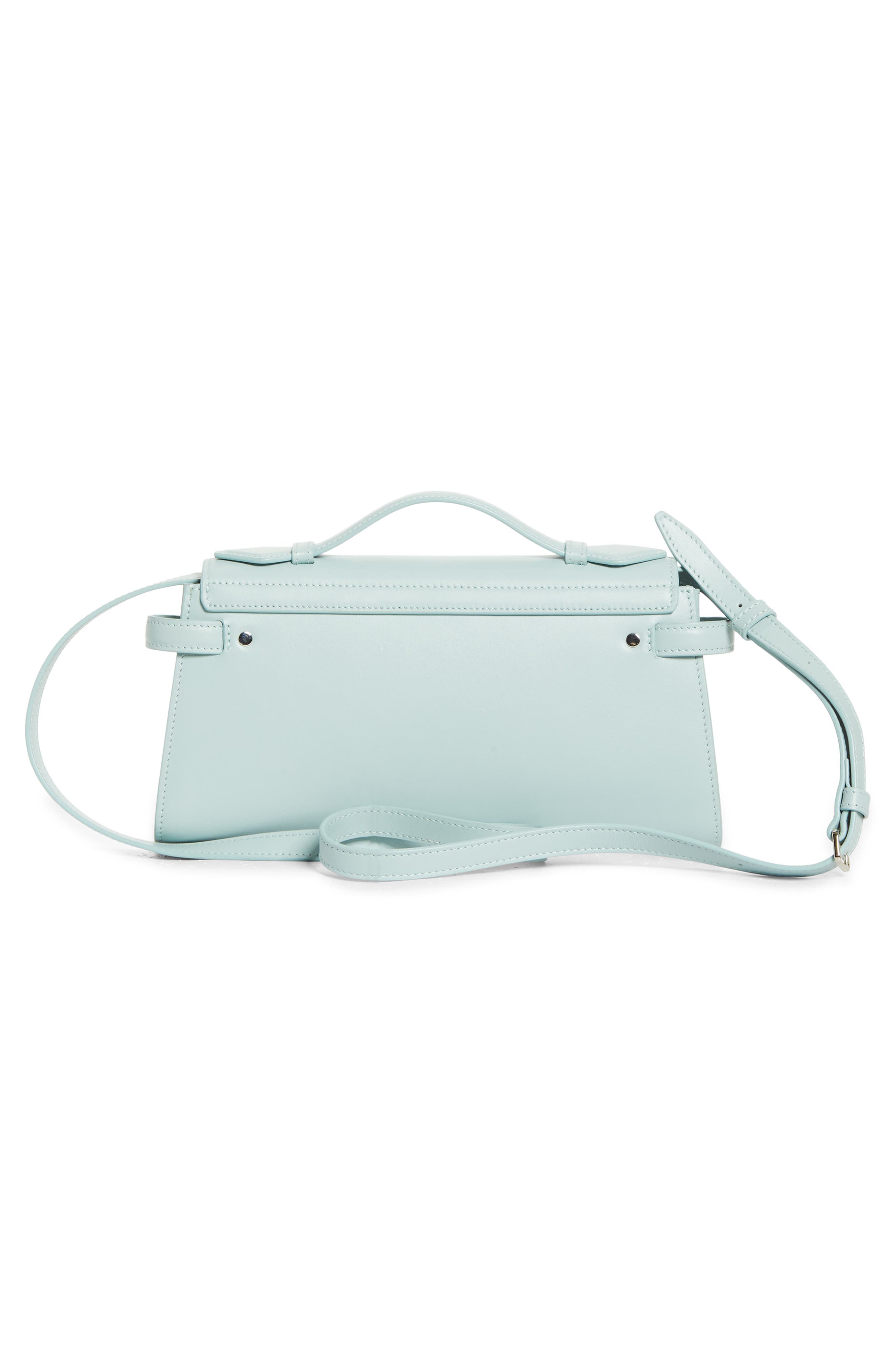 Proenza Schouler Tate Leather Clutch, Alternate, color, Stone Blue