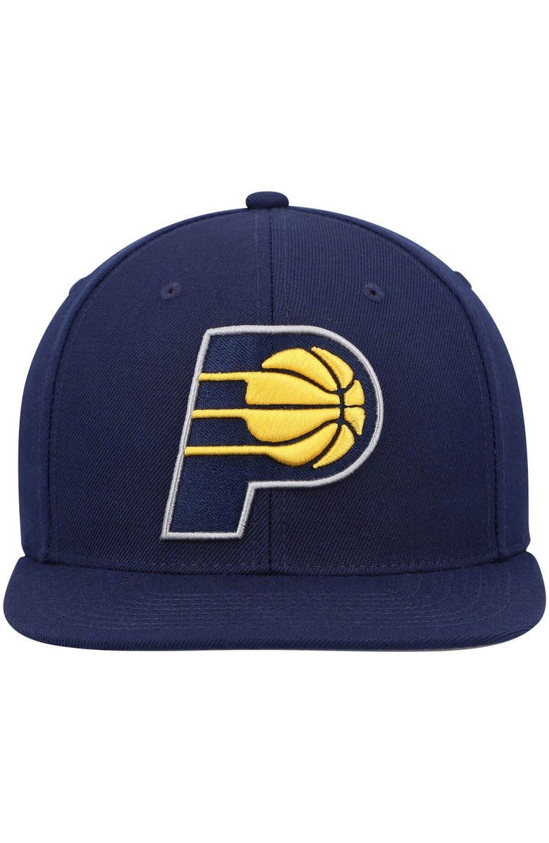 Mitchell & Ness Men's Mitchell & Ness Navy Indiana Pacers Ground 2.0 Snapback Hat, Alternate, color, 
