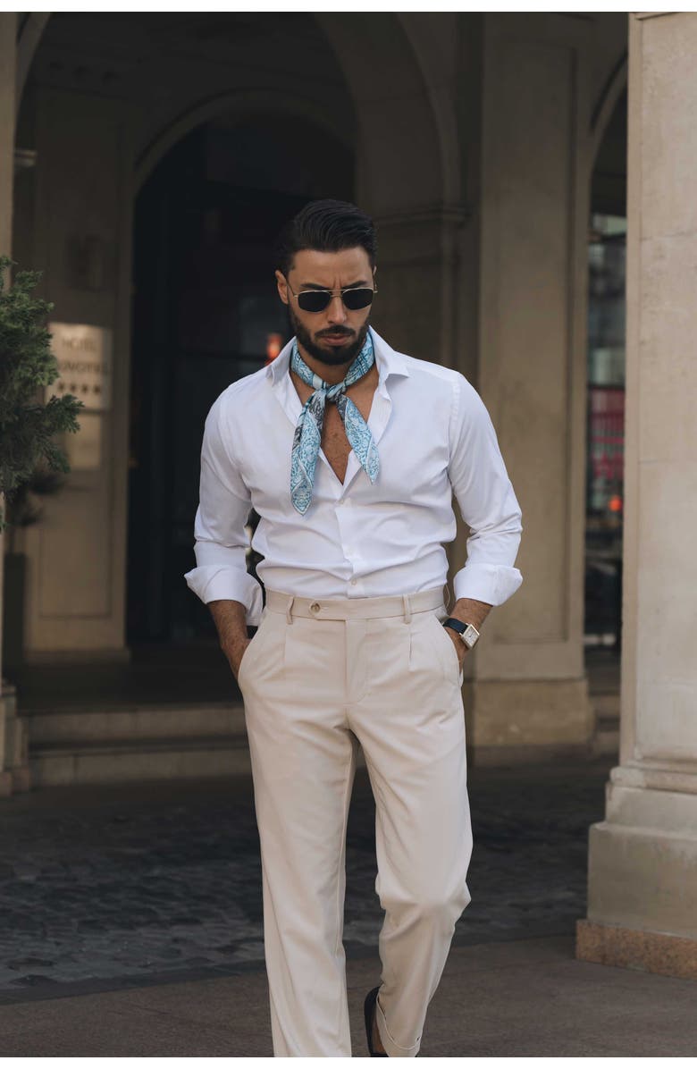 Elizabetta Orlando - Silk Neckerchief for Men, Alternate, color, Blue