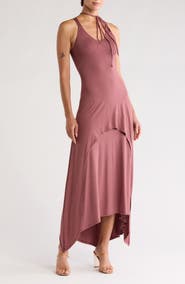 GO COUTURE Choker Neck Midi Sundress