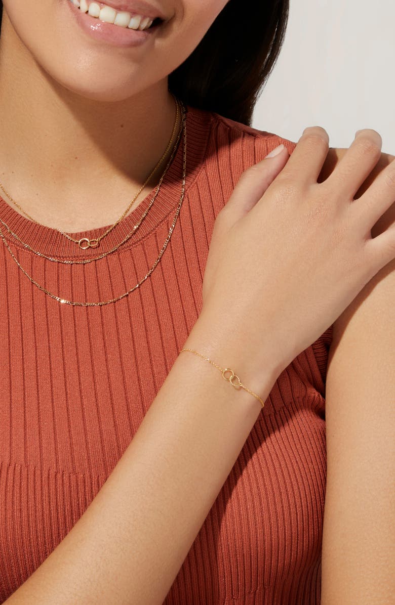 Ana Luisa Interlocking Circles Bracelet - Jill, Alternate, color, Gold