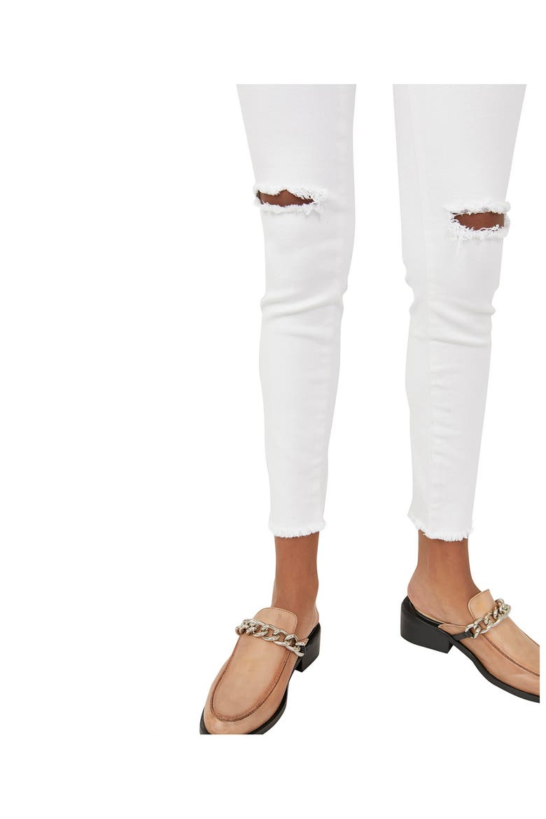 High Waist Ankle Jeggings, Alternate, color, SLASHER WHITE