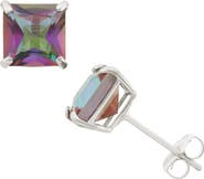 FUZION CREATIONS Princess Cut Stud Earrings