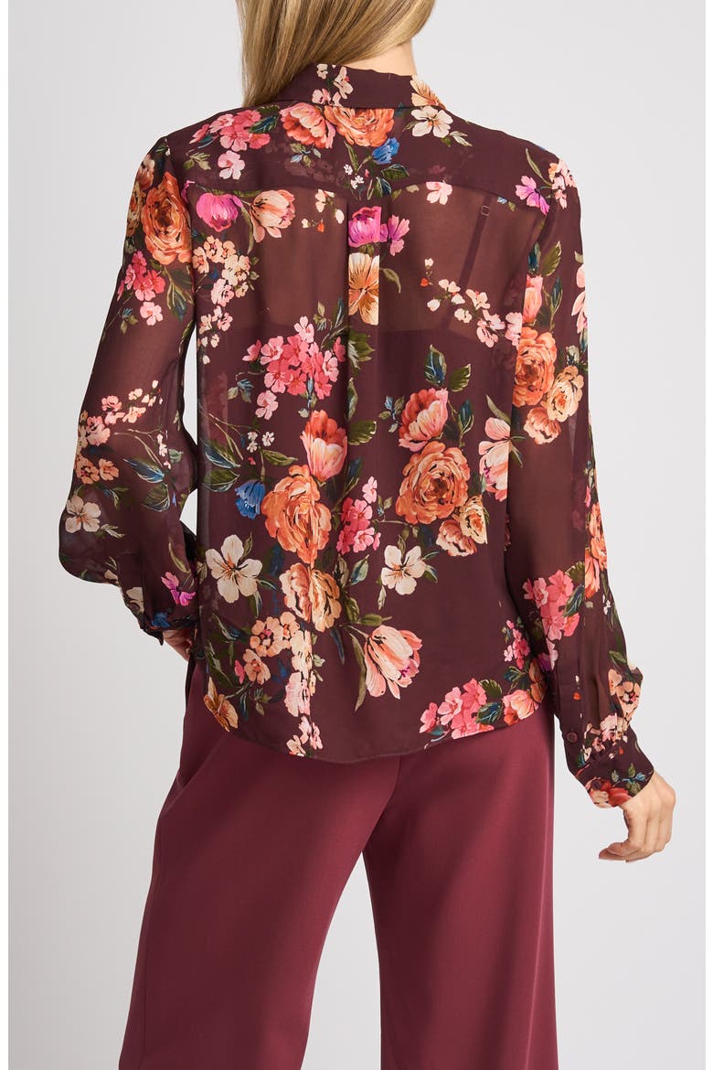 Angela Floral Shirt, Alternate, color, TAWNY PORT