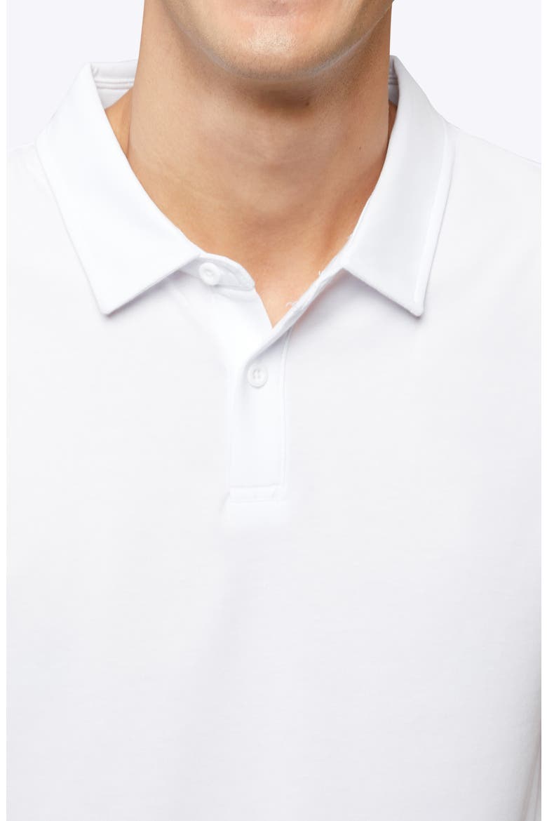 Trim Fit Cotton Blend Polo, Alternate, color, WHITE