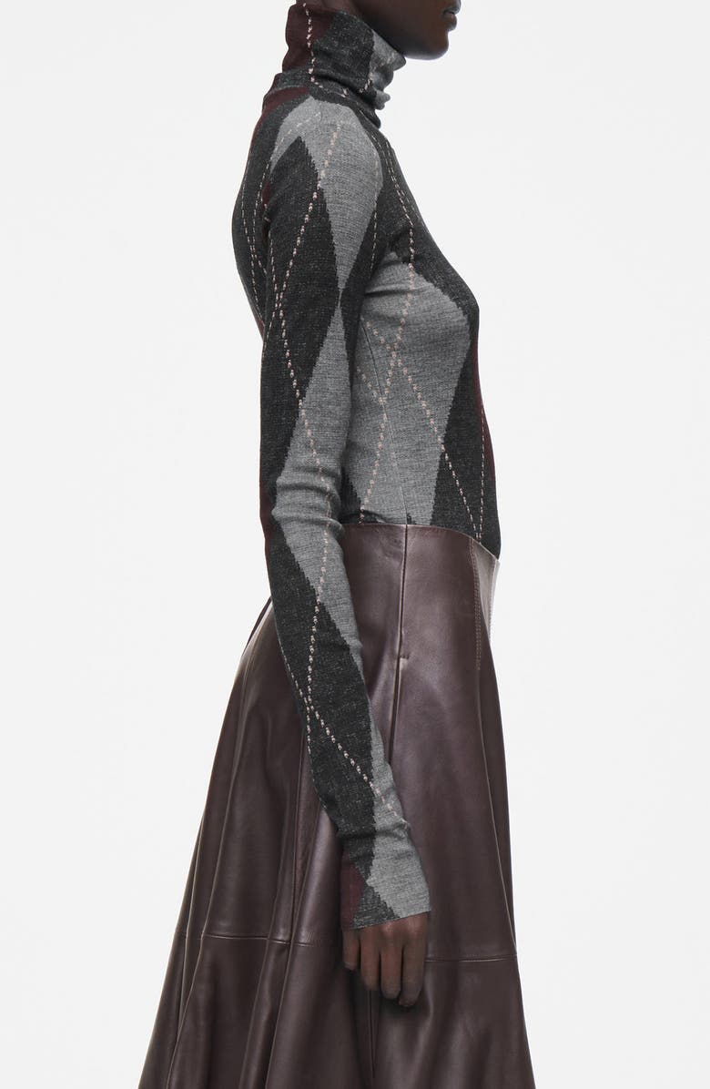 COS Argyle Wool Turtleneck Sweater, Alternate, color, 