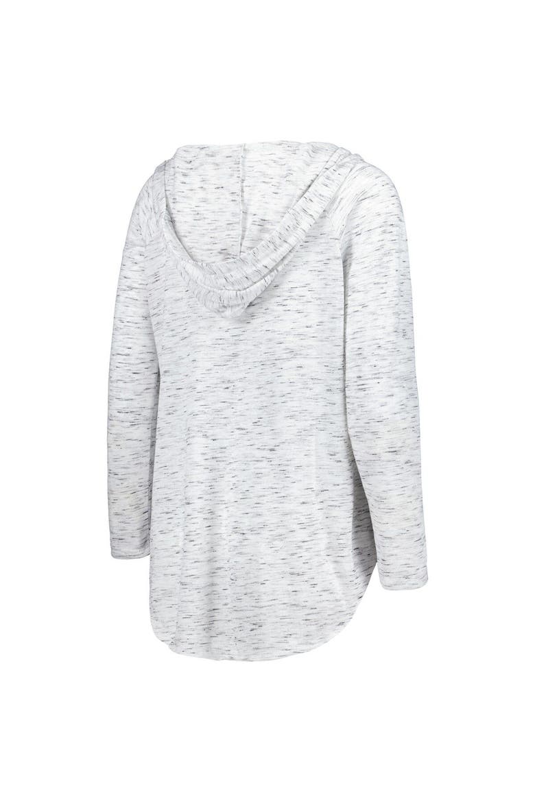 Women's Pressbox Gray Texas Tech Red Raiders Space Dye Lace-Up V-Neck Raglan Long Sleeve T-Shirt, Alternate, color, Gray