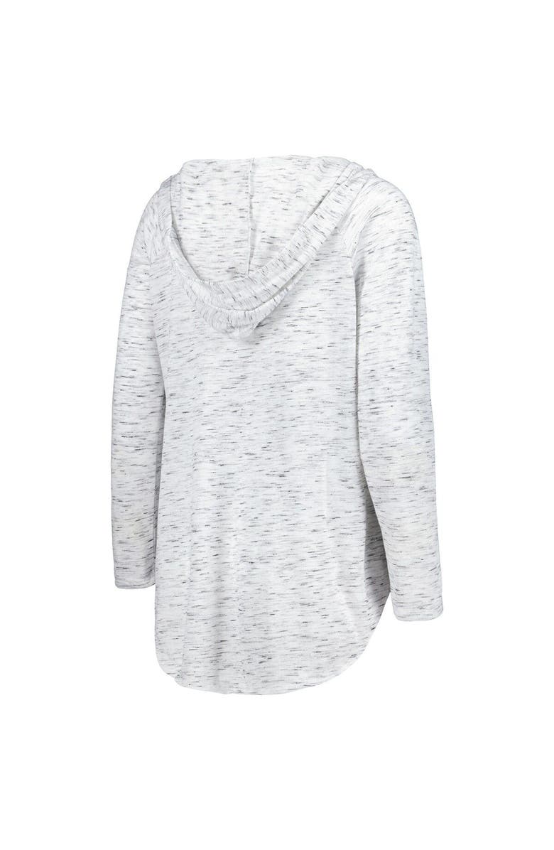 PRESSBOX Women's Pressbox Gray Texas Tech Red Raiders Space Dye Lace-Up V-Neck Raglan Long Sleeve T-Shirt, Alternate, color, 