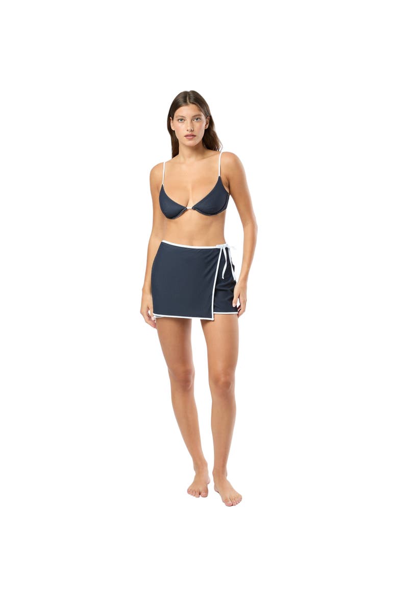 Crochet Mesh Mini Wrap Skirt, Main, color, DEEP NAVY
