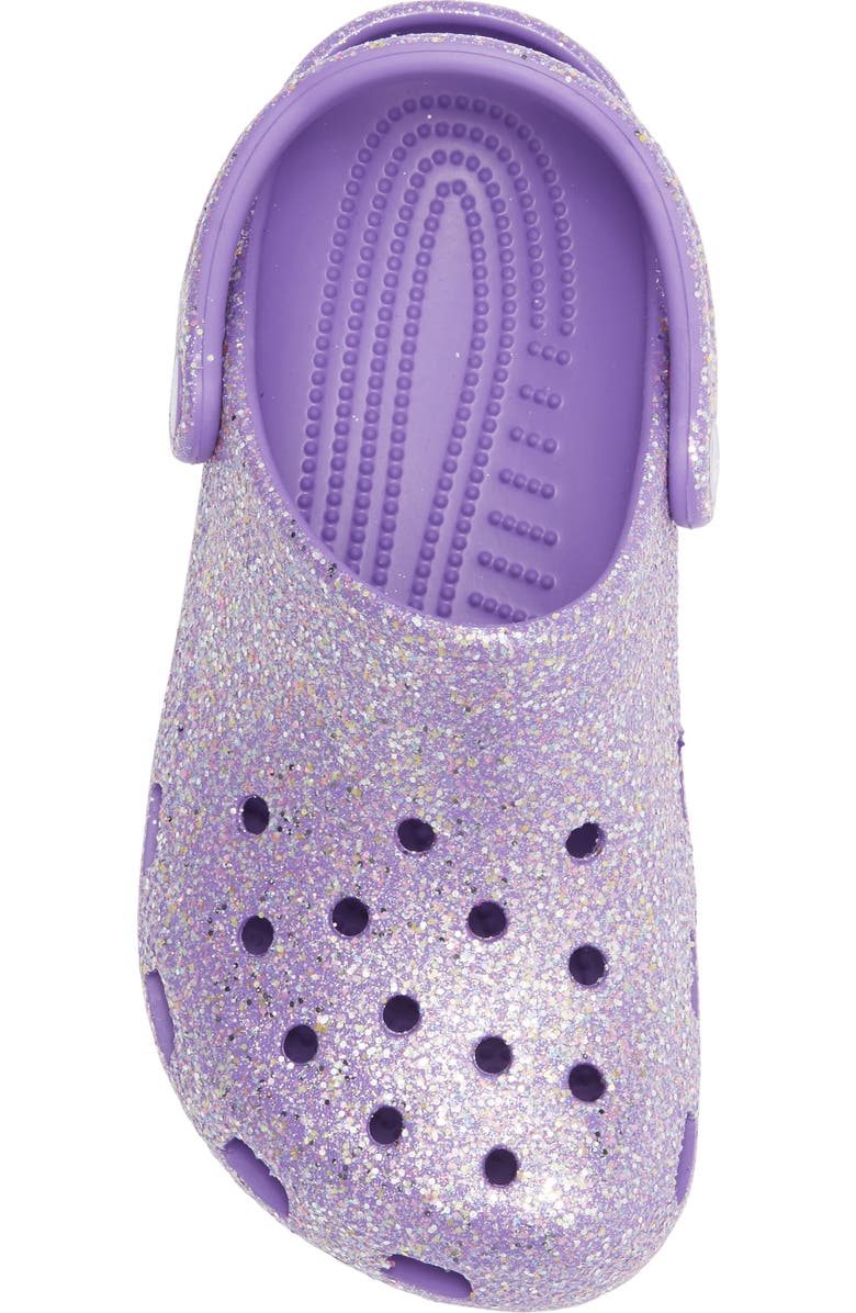 CROCS Kids' Classic Glitter Clog, Alternate, color, Purple