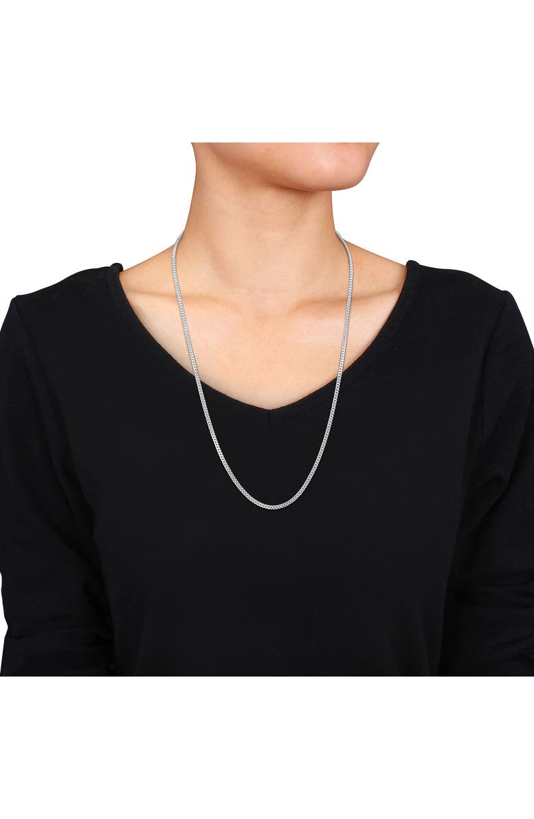 DELMAR 2.6mm Curb Link Chain Necklace, Alternate, color, Silver