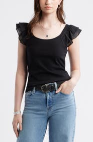 Treasure & Bond Rib Flutter Tank