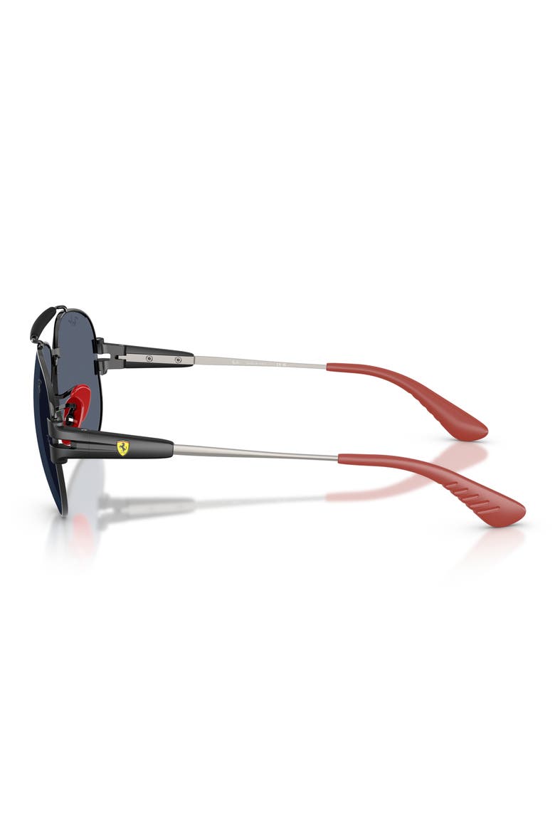 x Scuderia Ferrari 58mm Phantos Pilot Sunglasses, Alternate, color, BLACK / DARK GREY