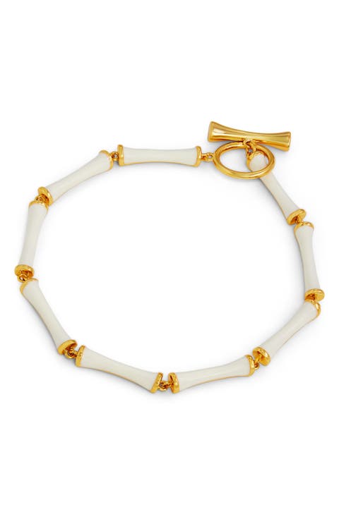 Modern Bamboo Link Bracelet