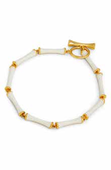 Modern Bamboo Link Bracelet