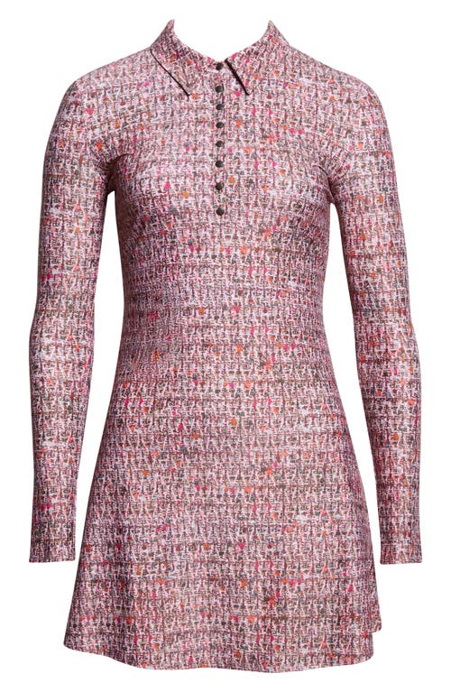 Diesel ® D-polyna Trompe L'oeil Long Sleeve Jersey Minidress In Pink