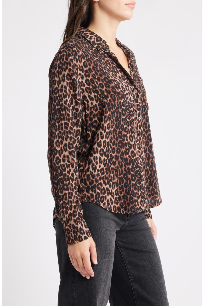 Josephine Print Shirt, Alternate, color, BROWN NALA