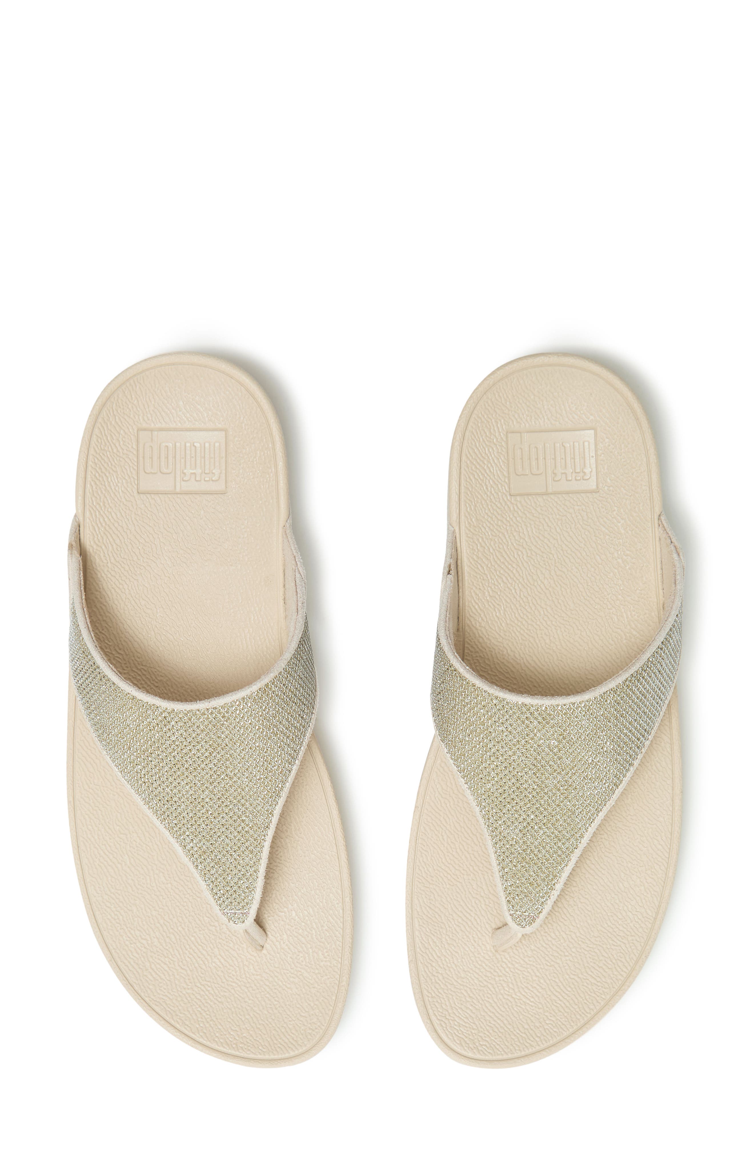Lulu Shimmerglitz Toe Post Sandal, Alternate, color, PLATINO