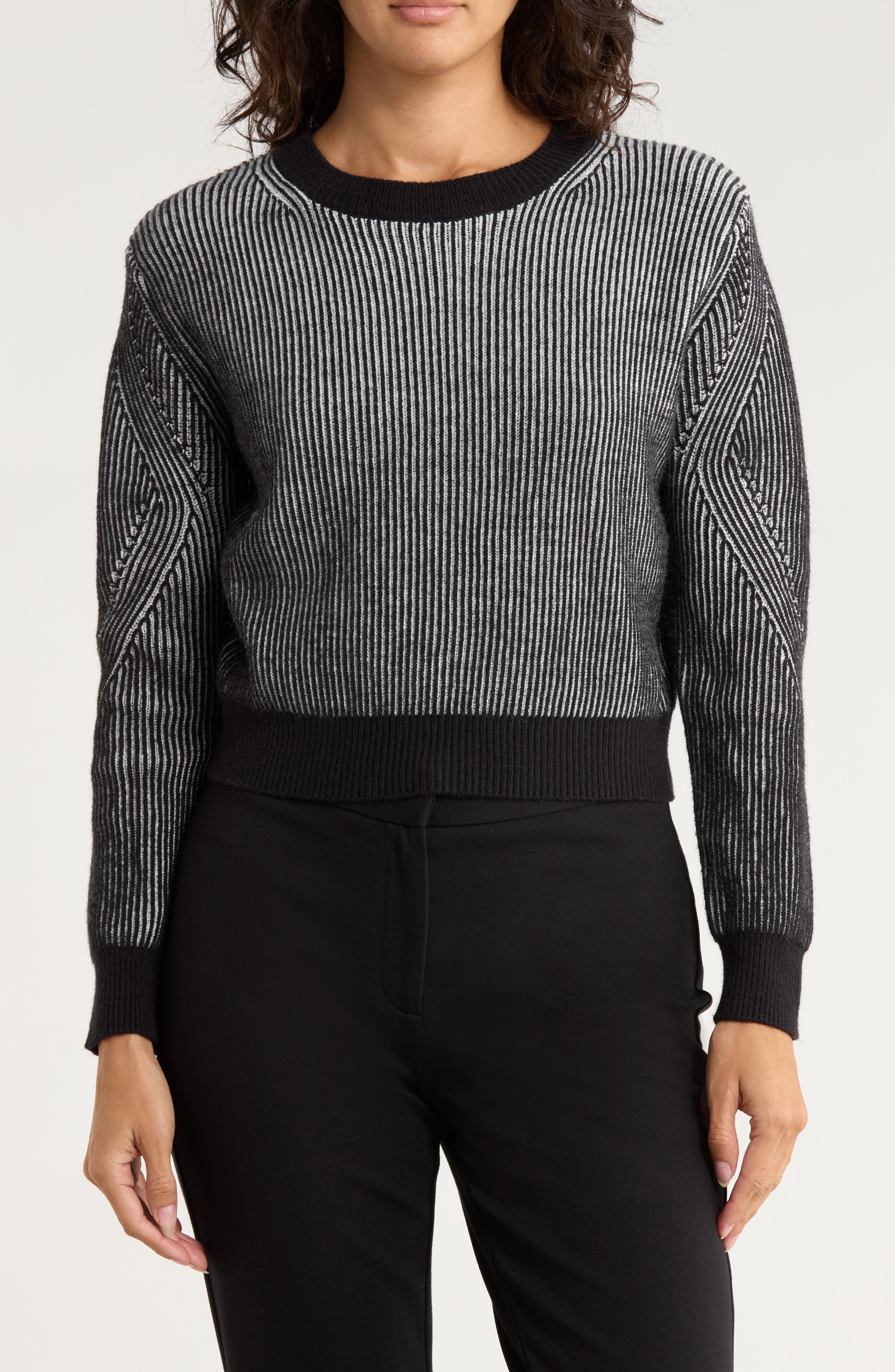 Vigoss Shadow Rib Crewneck Sweater