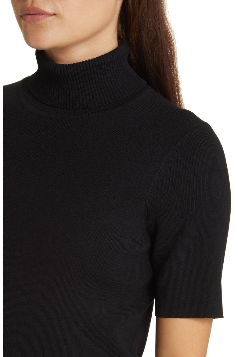 Ribbed Turtleneck Sweater, Alternate, color, ANNE BLACK
