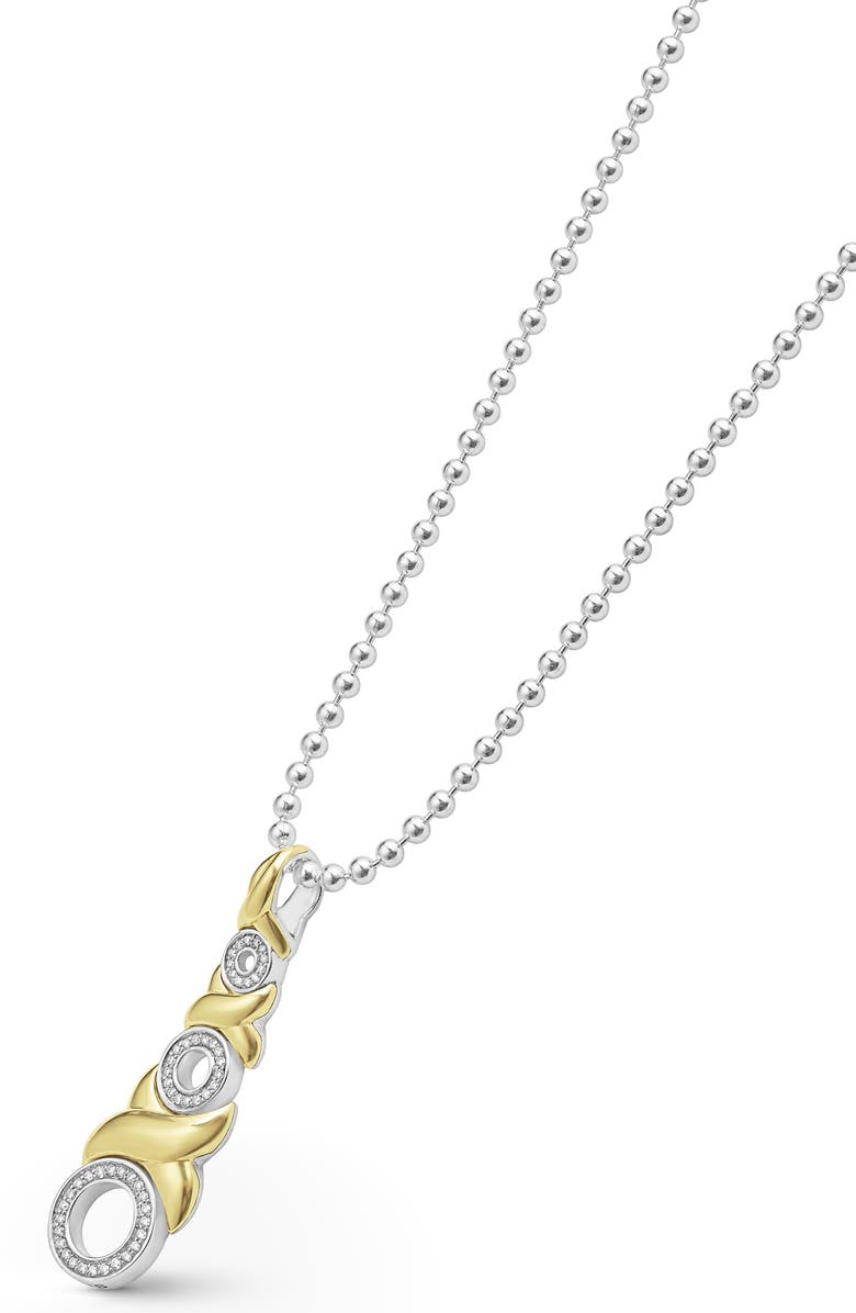 LAGOS Embrace XO Pavé Diamond Pendant Necklace, Alternate, color, 