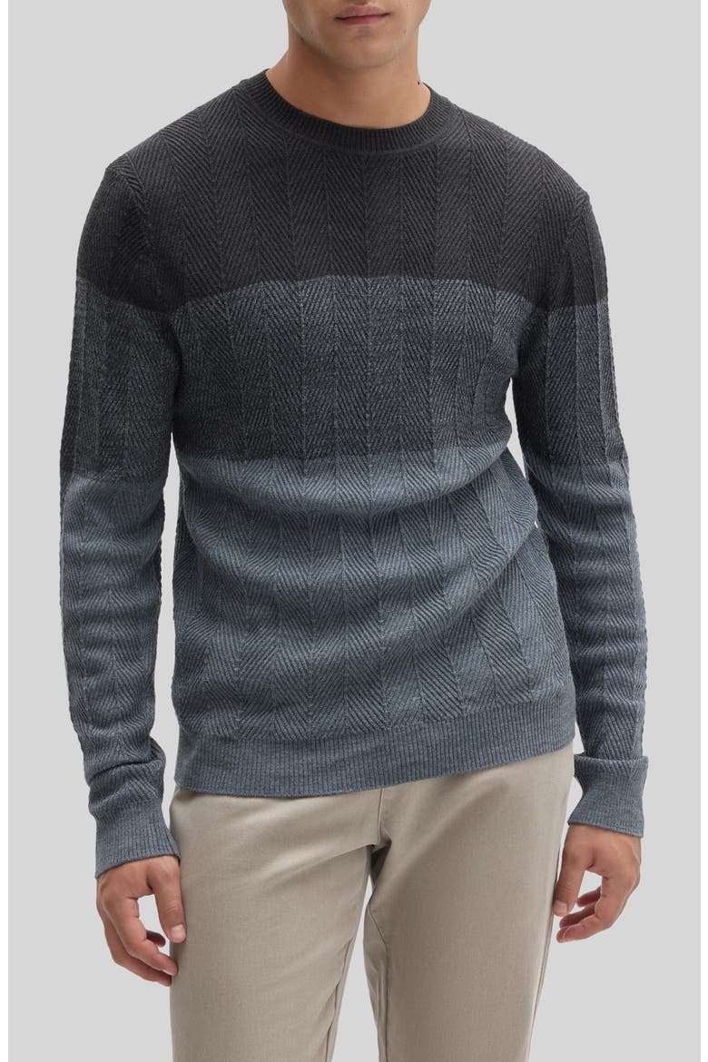 Marchetti Wool Blend Chevron Sweater, Main, color, SLATE