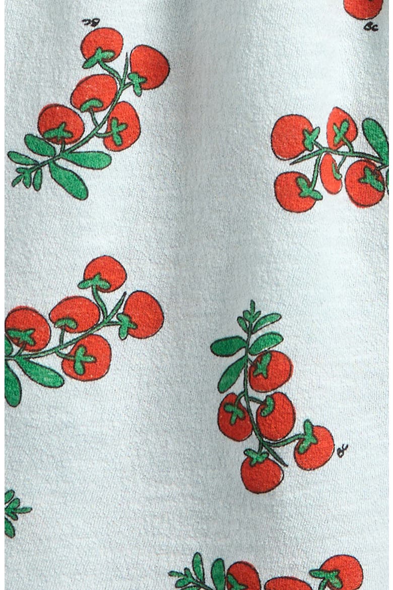 Kids' Juicy Tomatoes Print Organic Cotton Dress, Alternate, color, LIGHT BLUE